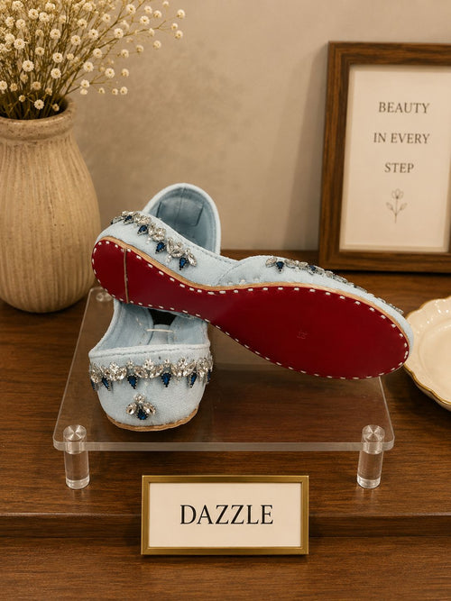 Flora Khussa — Hand-Embellished Velvet Flats
