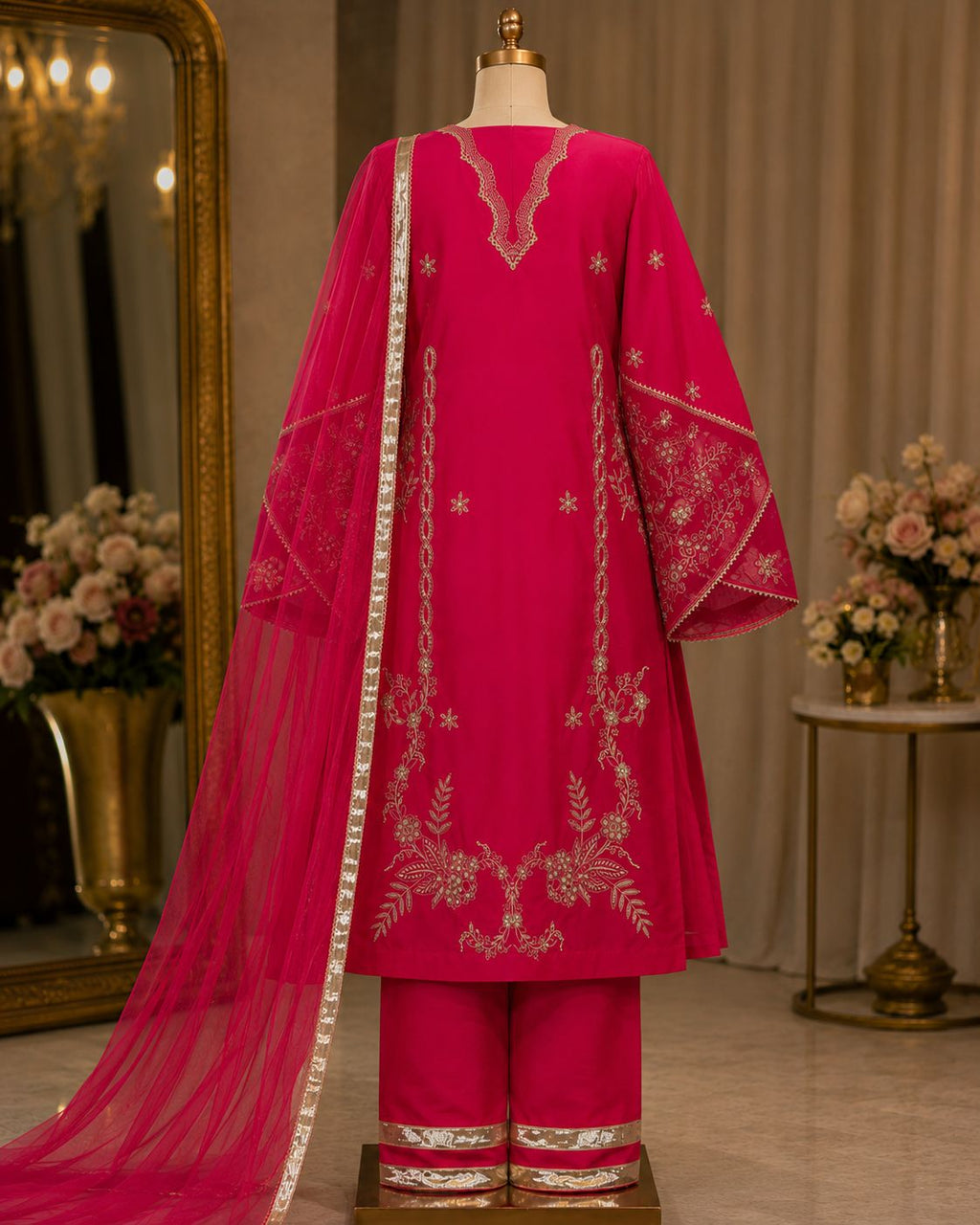 Gul-e-Rana — Embroidered Raw Silk Festive Suit