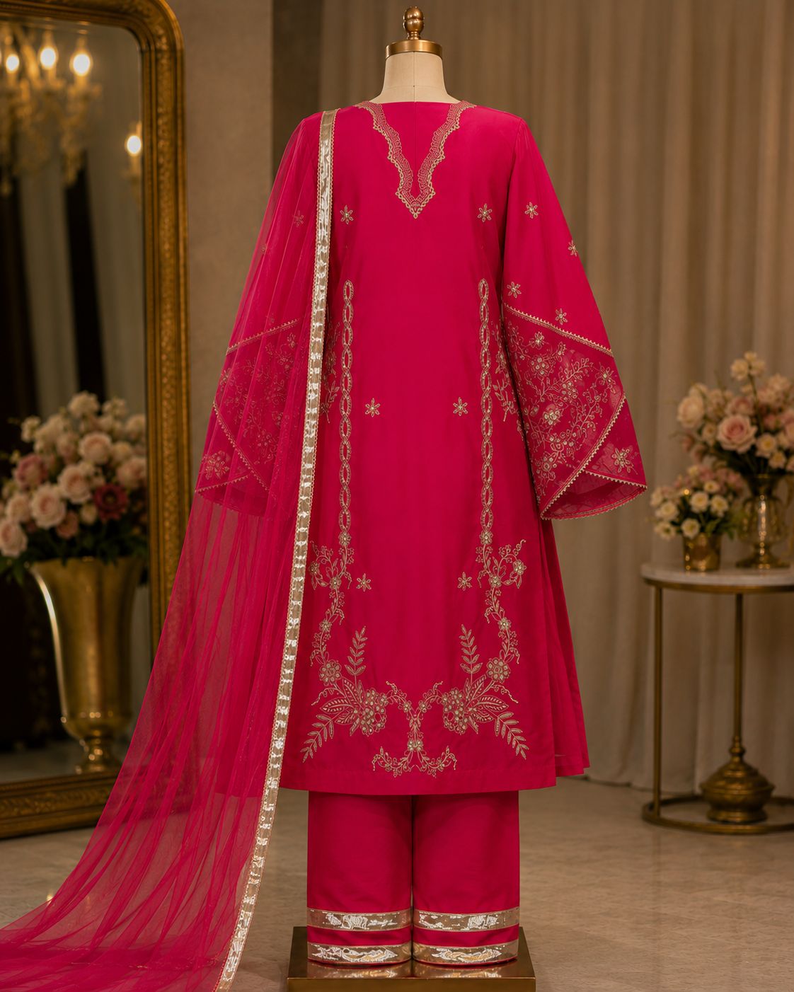 Gul-e-Rana — Embroidered Raw Silk Festive Suit