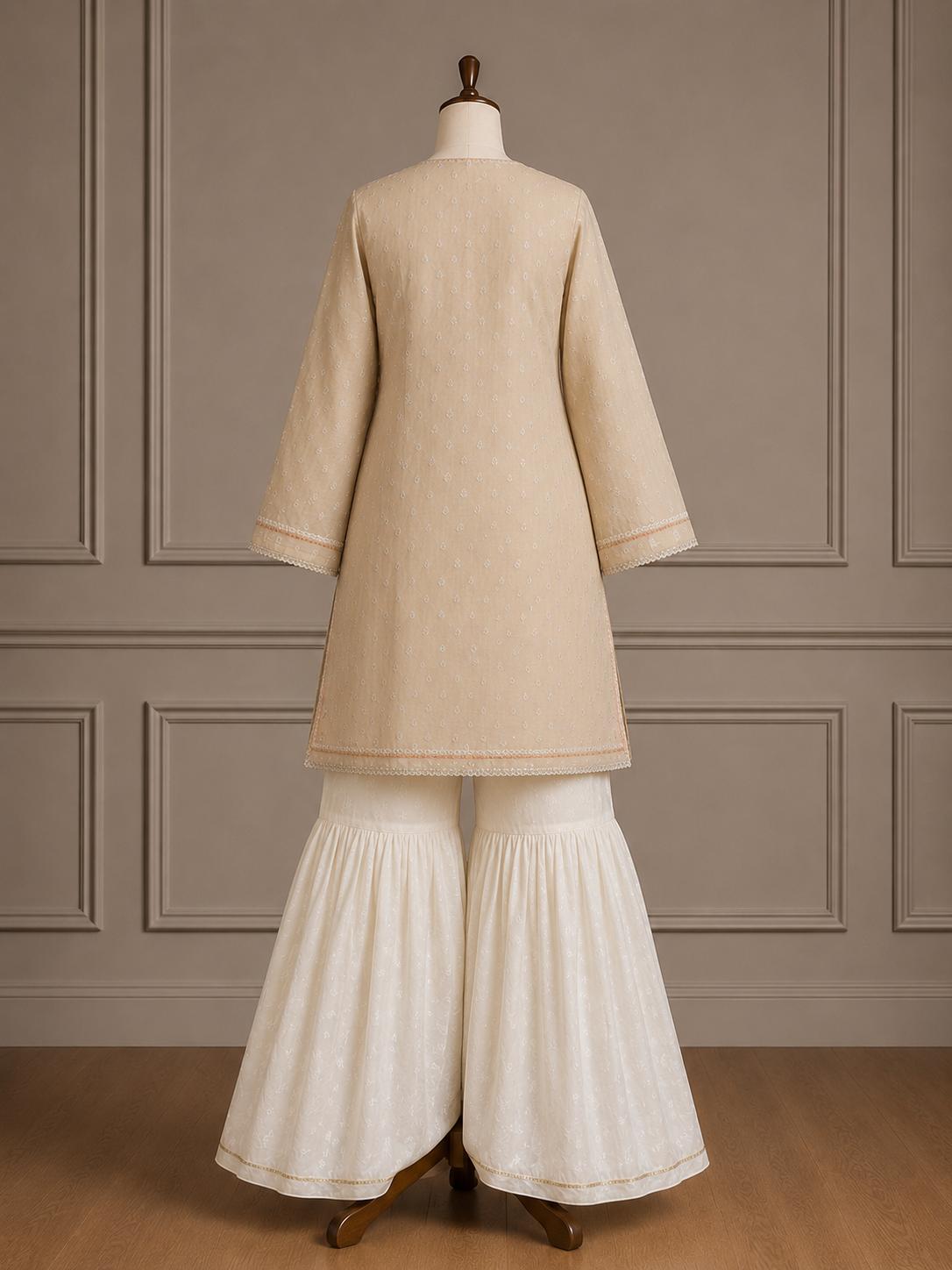 Mehtab — Pastel Chikankari Sharara Set