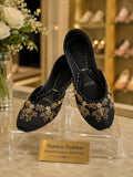 Sitara Khussa — Antique Gold & Velvet Flats
