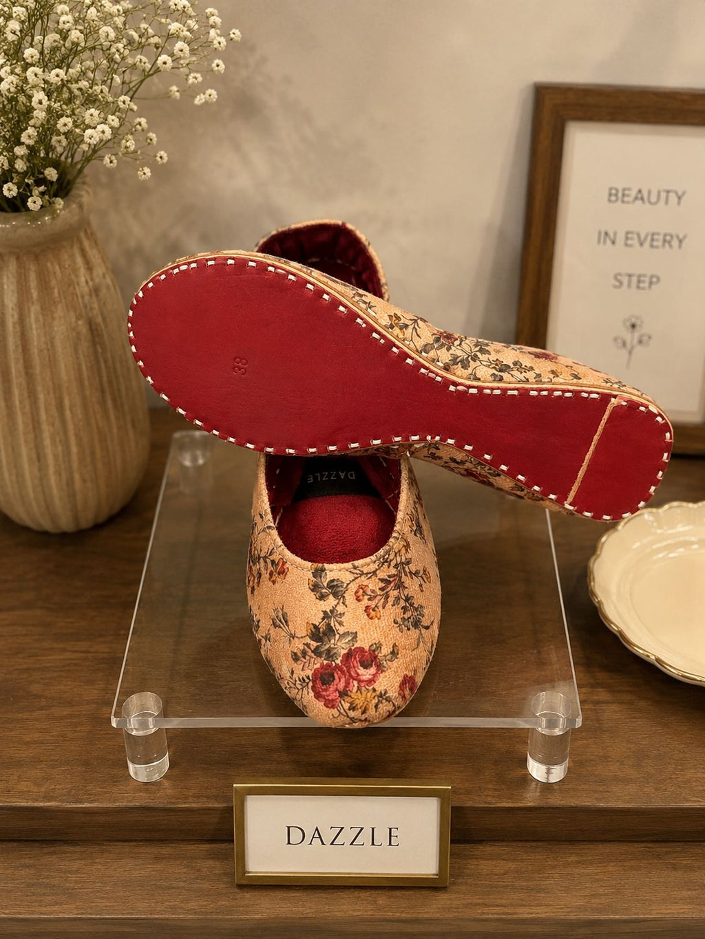 Gul-Bahar Khussa — Vintage Floral Velvet Flats