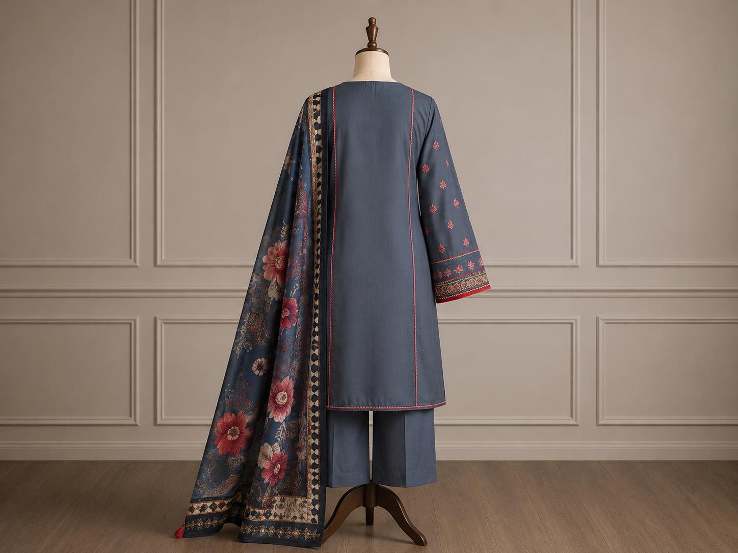Nilofer — Digital Printed & Embroidered Lawn Suit