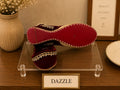 Shehzadi Khussa — Hand-Embellished Maroon & Cream Flats