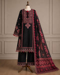 Shabnam — Geometric Embroidered Khaddar Suit