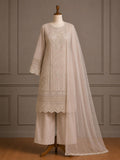 Afreen — Monochrome Embroidered Organza Formal Suit